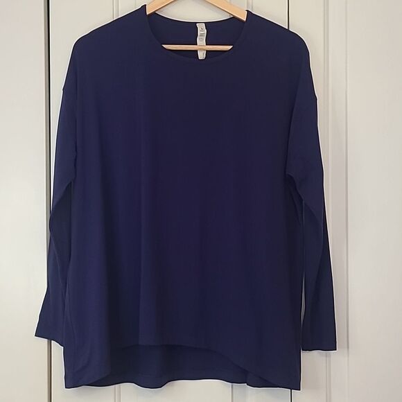 Lululemon City Bound Long Sleeve Soft Tee Shirt Emperor Blue Size 4 - Picture 2 of 10